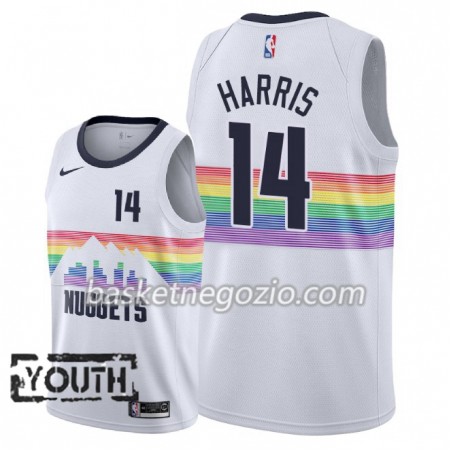 Canotte Bambino Denver Nuggets Gary Harris 14 2018-19 Nike City Edition Bianco Swingman